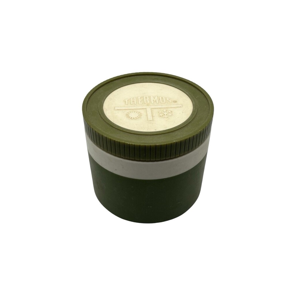 Vintage Thermos King-Seeley Model 1155/3 Insulated Jar 8 oz  Avocado Green Used